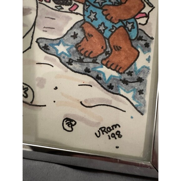 Suzy’s Zoo Friends Around The Campfire Making S’mores 1998 Print Artist Signed - Picture 8 of 8